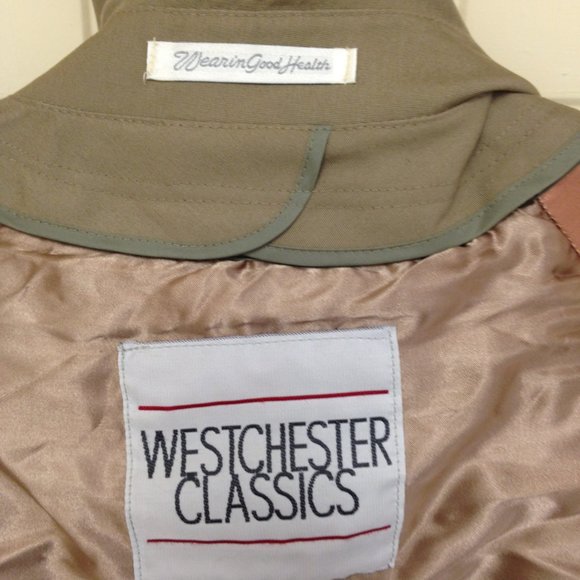 Westchester Classics Vintage 80's Trench Coat Khaki  Mens SZ 44 Long - Picture 12 of 12